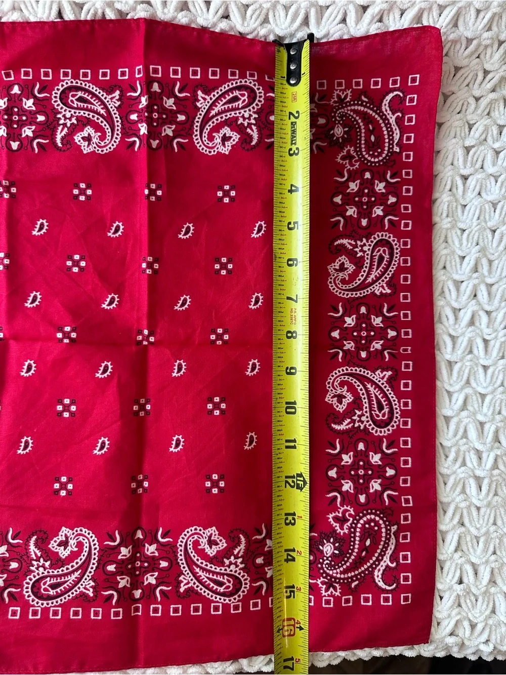 ⁠Vintage USA Red Paisley Bandana All Cotton RN 13960 Western Paris Accessories⁠
